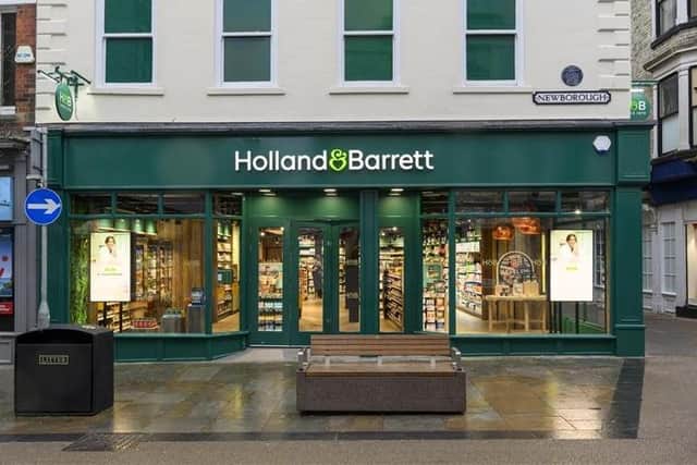 Holland and Barrett store in Scarborough.