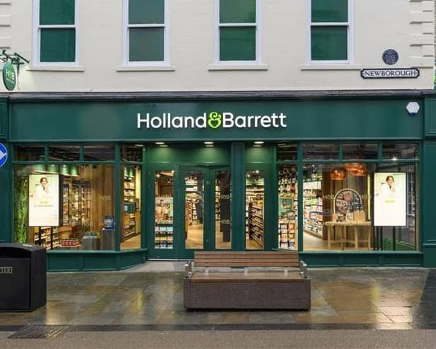 Holland and Barrett store in Scarborough.