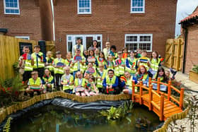 The Year Three class with their wilflife garden.