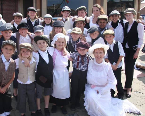 Children from the Paul Nicholas School of Acting get into character to celebrate the 100th anniversary of the swing bridge (2009).