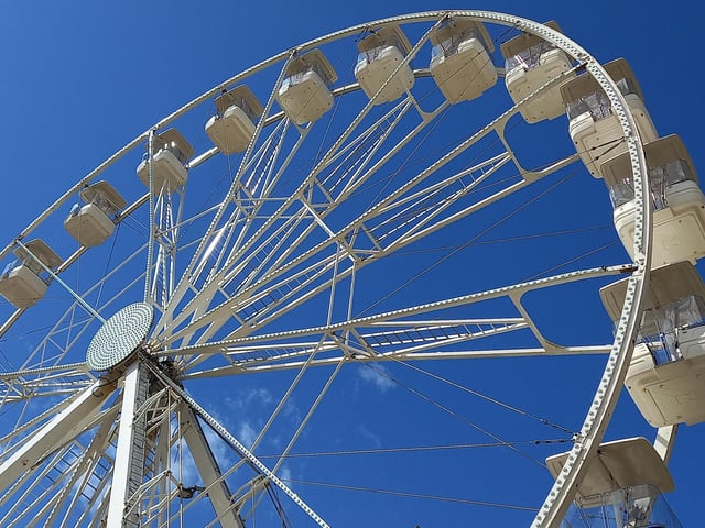 Scarborough Observation against a beautiful blue sky.