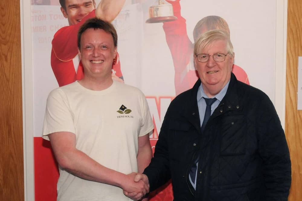 Daniel Rogers, CEO, HDM Energies and Bridlington Town AFC Chairman Pete Smurthwaite.