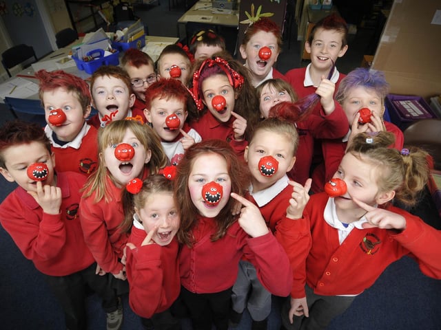 Red Nose Day fun at Rillington Primary School for pupils. 131148c, Photo by Andrew Higgins