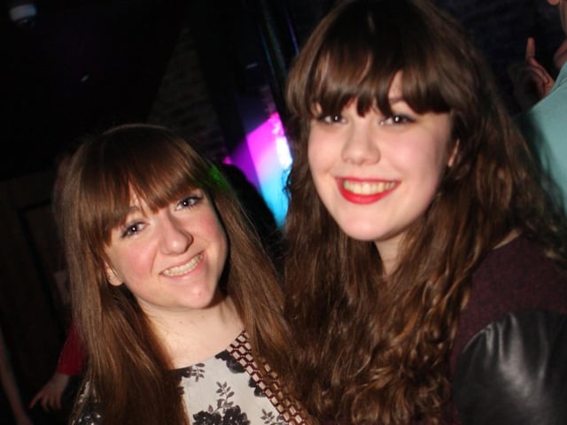 Chloe and Laura look stunning in Blue Lounge.