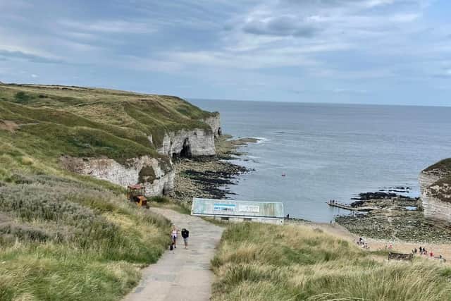 On April 13 Bridlington Coastguard rescued a woman who had fallen onto the rocks at North Landing in Flamborough. Photo: Bridlington Coastguard.