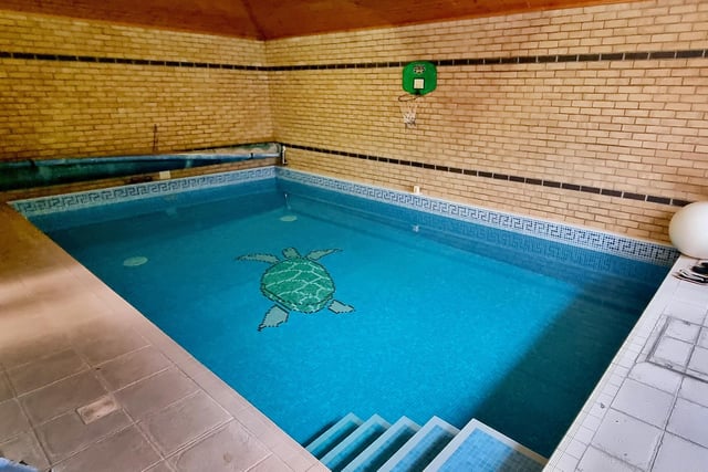 The heated indoor pool is served by a newly installed boiler system.