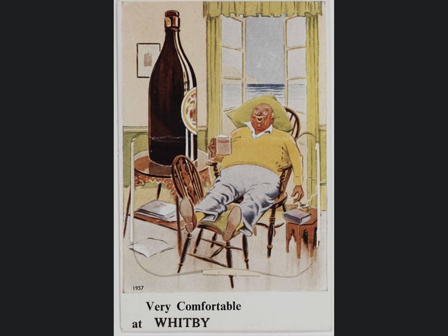 A humorous Whitby postcard from the 1960s.