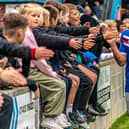 Whitby Town Football Club skipper Dan Rowe is switching on the town's Christmas lights.
picture: Brian Murfield.