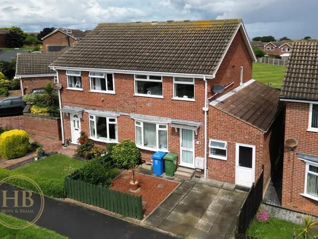 Three-bedroom semi-detached home on market with Hope & Braim, £245,000.