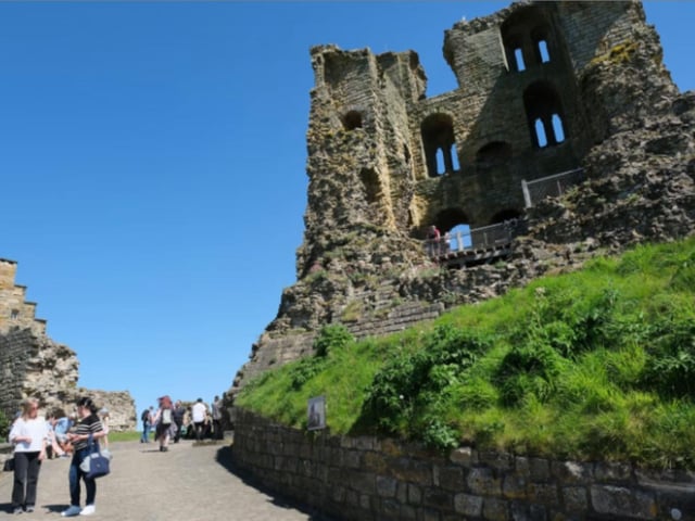 Blue skies and warm weather made it an enjoyable day for everyone who visited the castle.