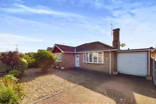 This two bedroom detached bungalow is for sale with Hunters for £250,000.