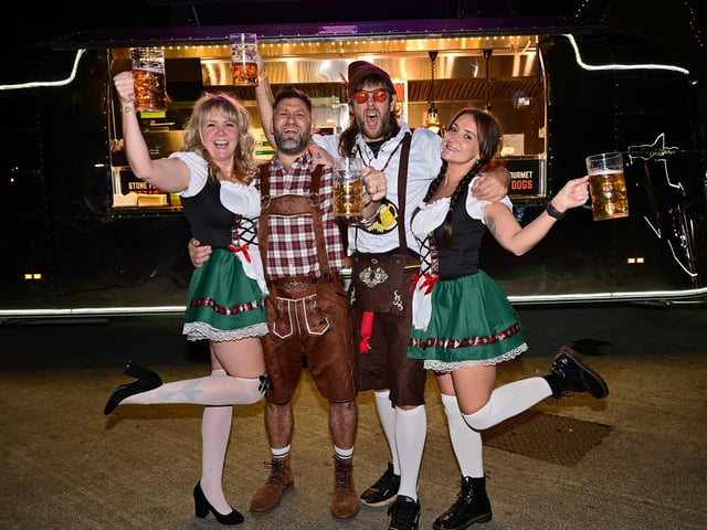Traditional Bavarian costume was a popular choice! Picture: Richard Ponter