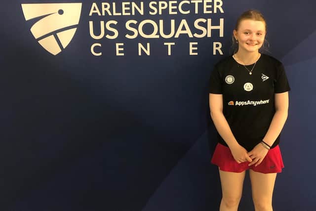 Hattie Langley at the US Squash Center, Philadelphia in July.