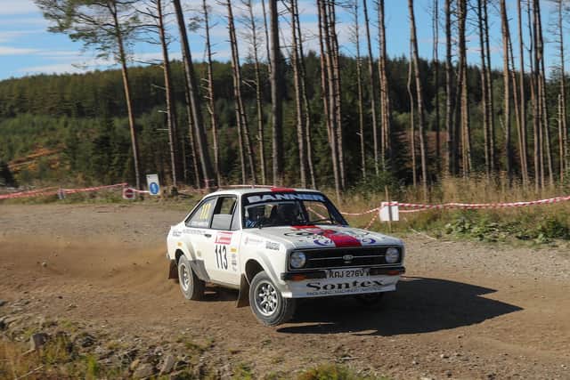 Multiple event winner Steve Bannister, who has been contesting the rally since his dominant days of the late seventies, swept to sixth place overall with no fewer than four top-ten fastest times on Saturday’s final five stages of the Trackrod Rally Yorkshire. PHOTO BY PAUL LAWRENCE