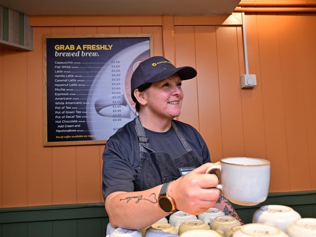 Manager Ruth Smith makes a fresh brew