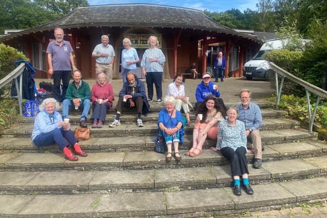 Hawsker Village Band after performing at Botton.