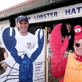 At the Lobster Hatchery... hatchery manager Joe Redfern, Tom Bauling, Helen Taylor and Andrea Russell.
224744r