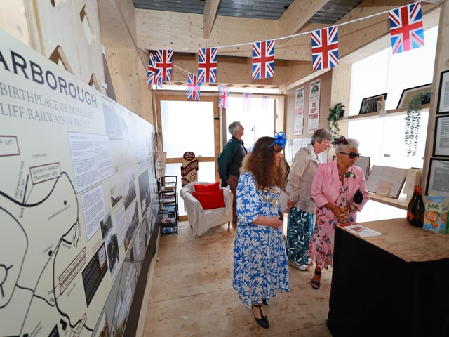 Viewing the pop up exhibition