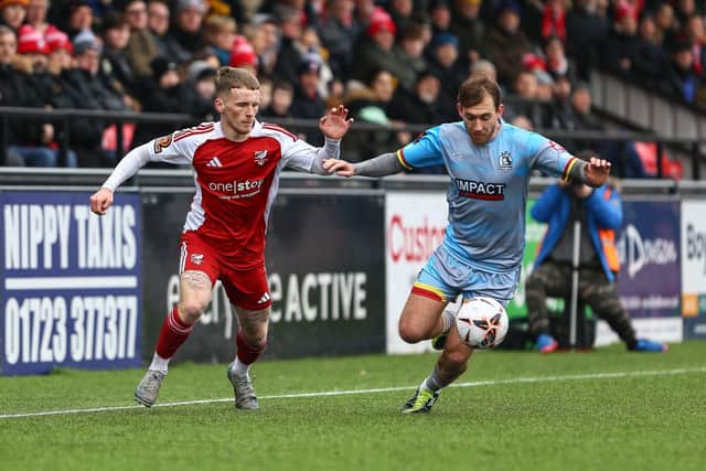 Scarborough Athletic lost 2-0 at home to Alfreton Town. Photo by Zach Forster