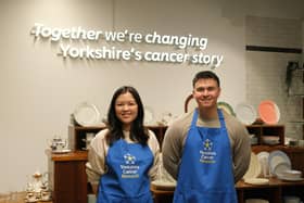 Yohan Peraza, Deputy Shop Manager at the Yorkshire Cancer Research Hull Store, and volunteer Phyu Phyu Aung Win