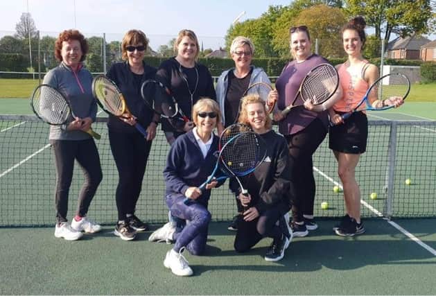The Friday night ladies group at Bridlington LTC, are back, from left, Lesley Clark, Adene Kynman, Zoe Taylor, Davina Allan-lees, Diane Barmby and Alex Kynman. Front row, Penny Clark and Jo Turnbull. This group who are coached by club coach John Ashton.