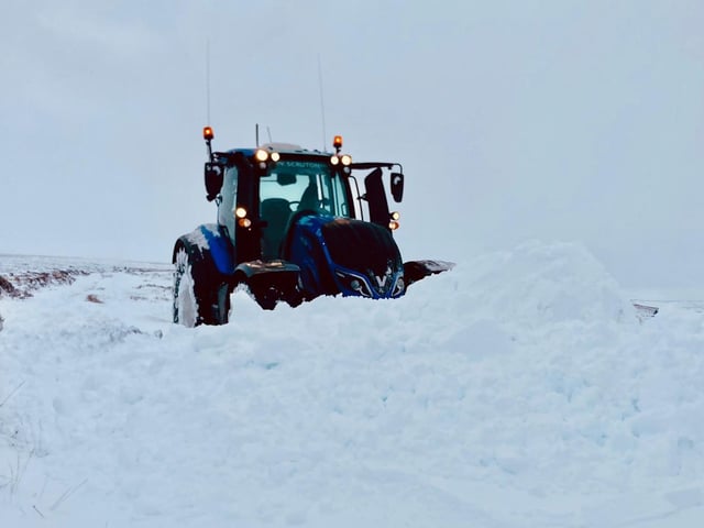 Clearing a path.