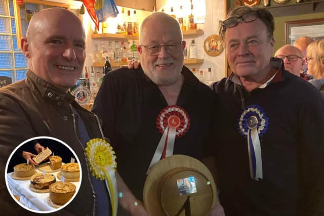 Winner Andrew Hayes, runner up Steve Jones and Martin Bland in third place.