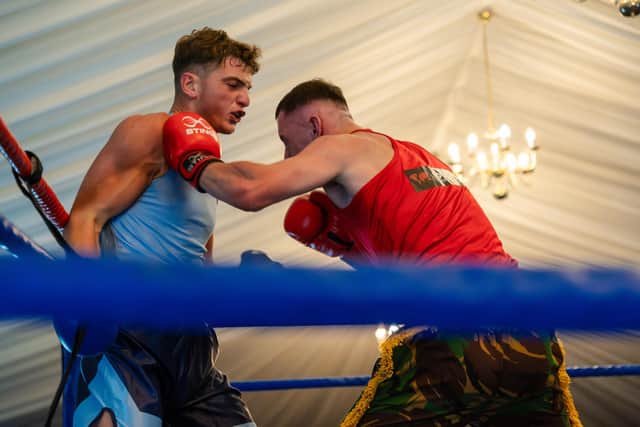 Scarborough ABC's Harry Ingle, red vest, in action at the show. Photo by Wandering Photography