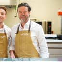 Max McMillan, left, with his father, York City plater Andy McMillan. Photos by Visualmediauk.
