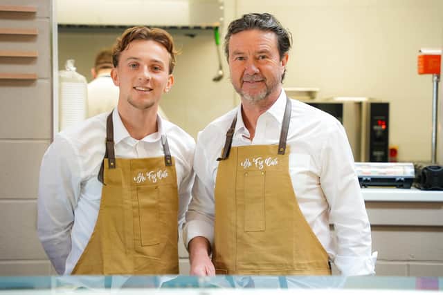 Max McMillan, left, with his father, York City plater Andy McMillan. Photos by Visualmediauk.