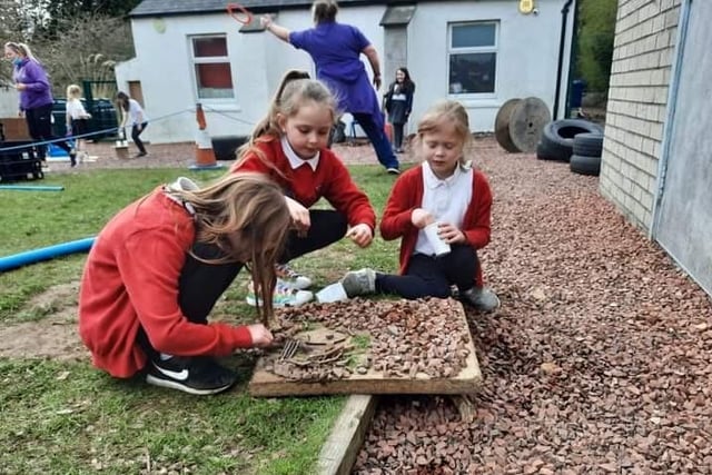 Outdoor play is encouraged where the youngsters love exploring new crafts.