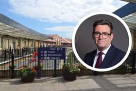 Whitby Railway Station Platforms, Andy Burnham. Courtesy Northern/House Of Commons
