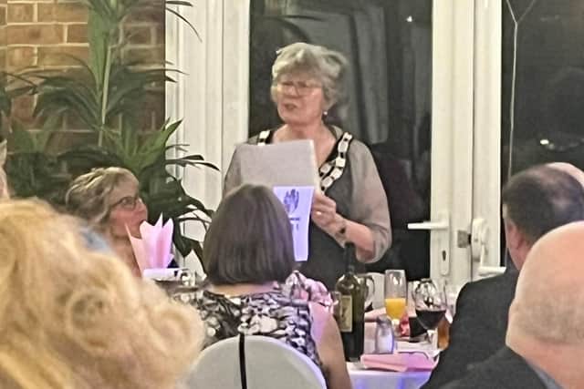 The Mayor of Bridlington, Councillor Angela Walker, at the Civic Dinner. Photo submitted