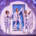 Sarah Earnshaw as Tanya, Sara Poyzer as Donna, Nicky Swift as Rosie in Mamma Mia!