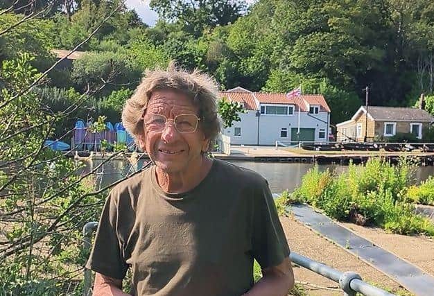 Whitby Esk Energy chair, Rory Newman, at the Ruswarp turbine. Photo: Paul Drury-Bradey