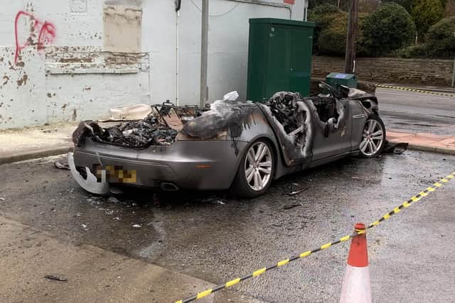 The Jaguar was completely destroyed by the fire - Image: Steve Newlove