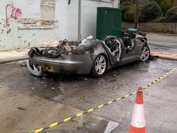 The Jaguar was completely destroyed by the fire - Image: Steve Newlove