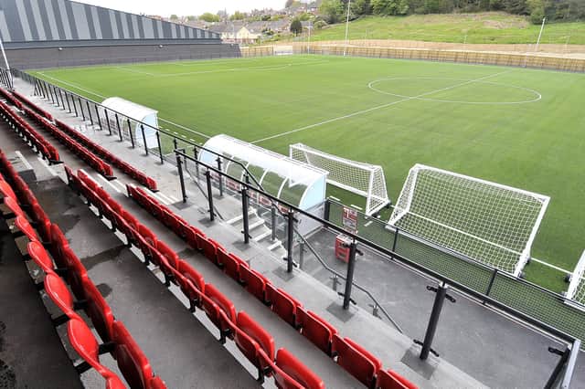 The pitch at Scarborough Sports Village when it was first laid.