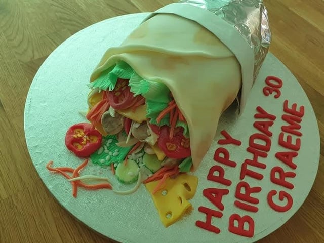 A fantastic food themed birthday cake!