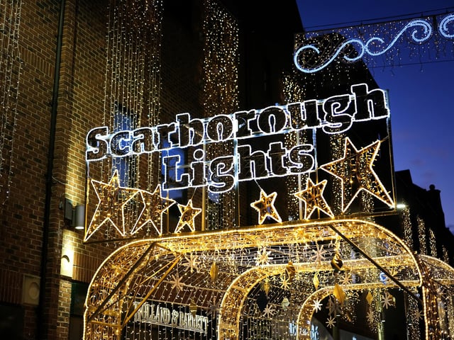 Sparkling Christmas lights.