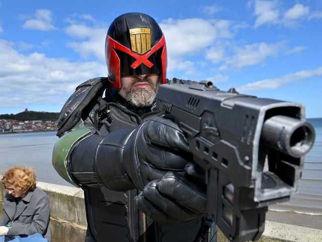 Judge Dredd at the seaside!