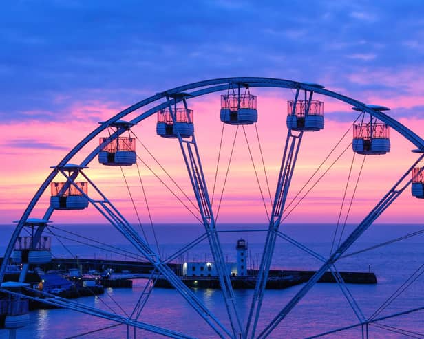 Stunning sky seen through the Scarborough Wheel on the seafront. photo: Beverley Senturk