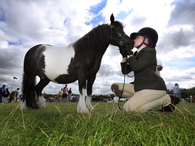 Lissia Marsh with her Mini Shetland Pony at the show