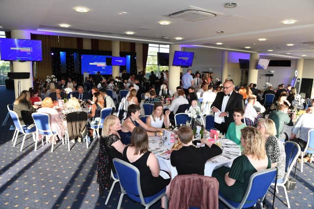 The packed function room