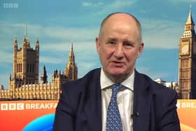 Thirsk and Malton MP Kevin Hollinrake on BBC Breakfast, March 13, 2024. Courtesy BBC.