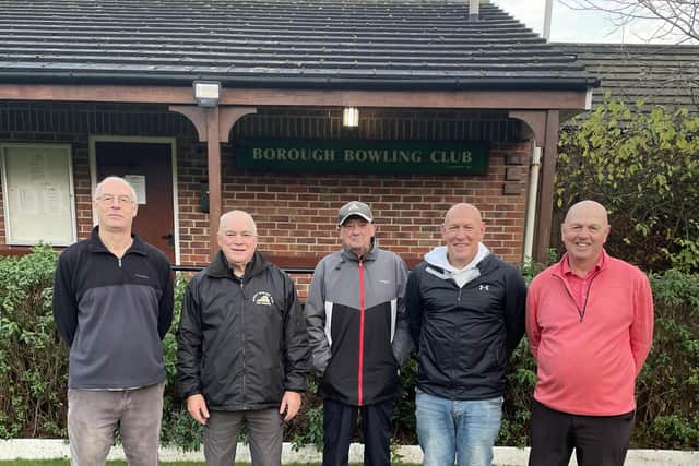 From left, Peter Harvey, Ian Hadden, Peter Hodgson, Andy Webb & Barrie Watson.