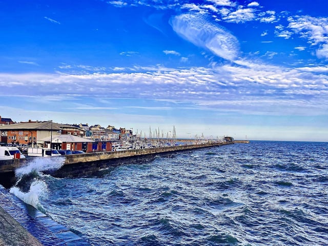 Aled Jones frames a beautiful sky and a choppy sea.