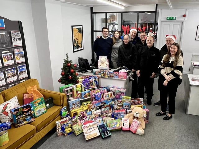 Colin Ellis acted as a donation point for the toys