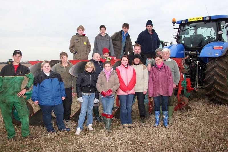 Posing for a photo at Bridlington YFC's annual ploughing match in 2007.