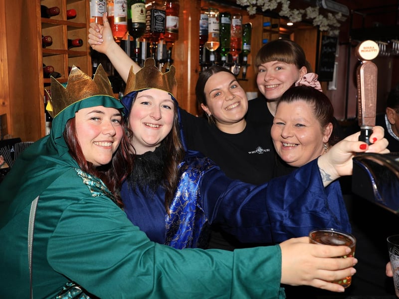 Having fun at the bar. picture: Richard Ponter